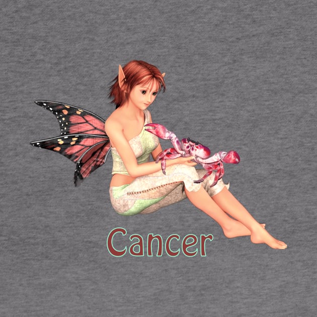 Cancer woman girl fairy faerie elf crab zodiac horoscope by Fantasyart123